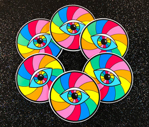 Psychedelic Rainbow Eye Sticker