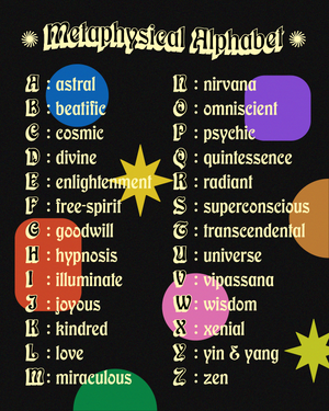 Metaphysical Alphabet Poster
